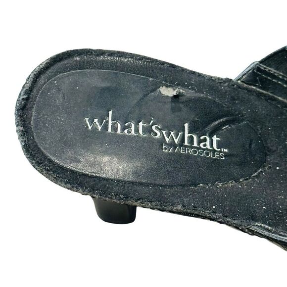 10/$25🦋 What's What by Aeropostale Black Heels - Size 7.5 - Picture 10 of 11